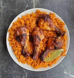 Jollof Rice and Coleslaw