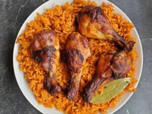 Jollof Rice and Coleslaw