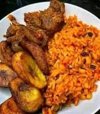Jollof Rice and Plantain - Fish