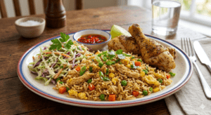 Fried-Rice-and-Coleslaw-Chicken